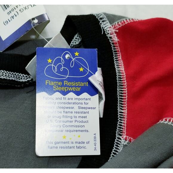 UNLV Tshirt Pajama Top Boys XL Raglan Red Gray Motorcycle Rev It Up - Picture 5 of 10